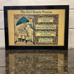 Vintage Girl Scout's Promise Plaque